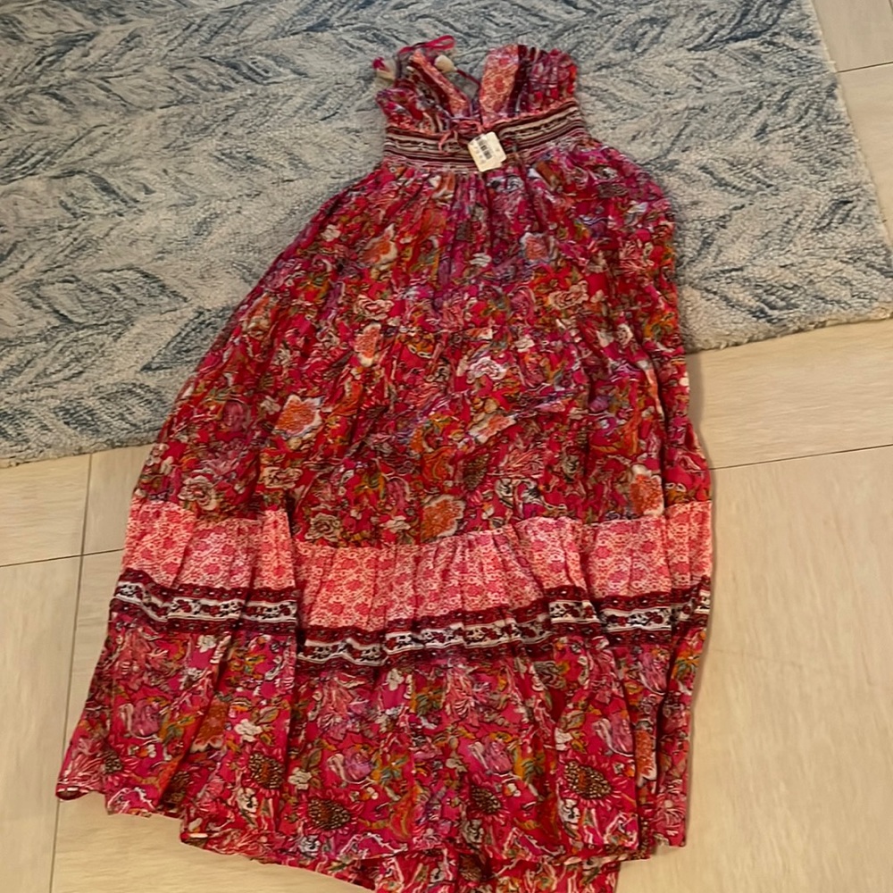 Free People Pink Floral Halter Maxi Dress - Picture 2 of 2